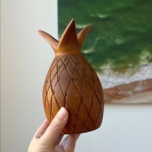 Vintage Wooden Pineapple Candlestick
